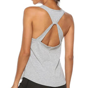 Women's Quick Dry Yoga Shirt - Cross Back Gym Top