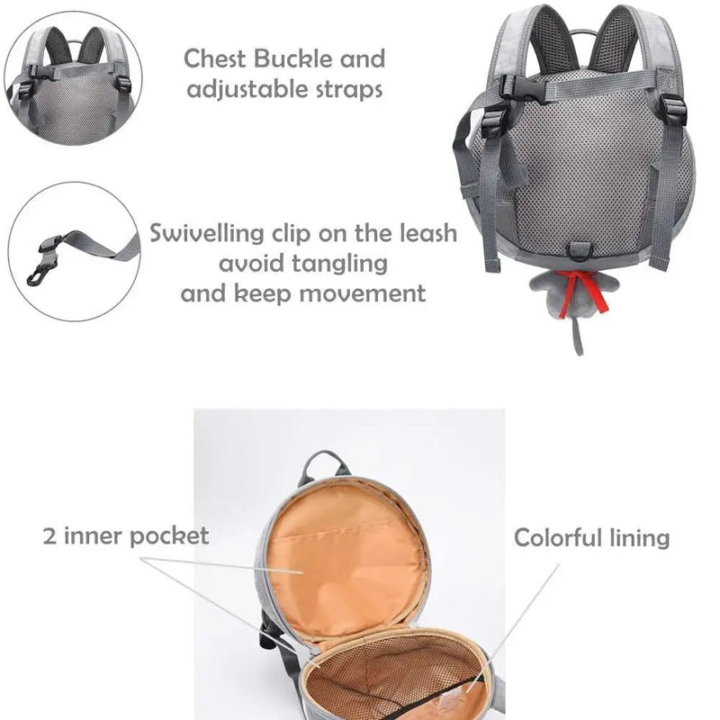 Animal Backpack Leash for Toddlers,Baby Harness Backpack for Kids,Child Backpack Walking Leash,Plush Backpack Harness,Cute Backpack Leash,Toddler Tether Backpack (Dog) - Lacatang Shop