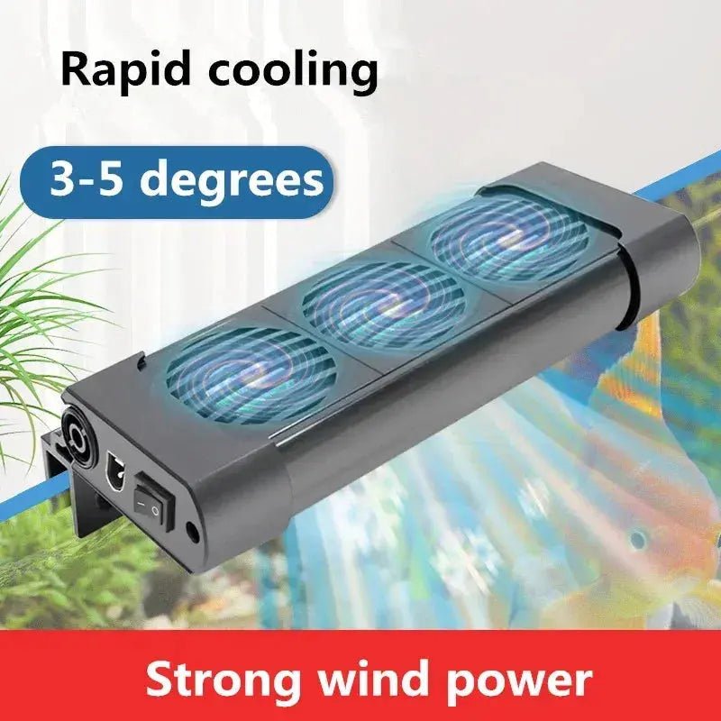 Aquarium Cooling Fan System for Fish Tanks - Adjustable Temperature Control with 2/3/4/5 Fan Options for Marine and Pond Use - Lacatang Shop