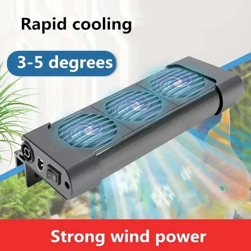 Aquarium Fish Tank Cooling Fan System Chiller Control Reduce Water Temperature 2/3/4/5 Fan Set Cooler Marine Pond Accessories - Lacatang Shop