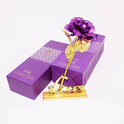 Artificial 24K Gold Rose with Box - Perfect Gift for New Year and Valentine’s Day