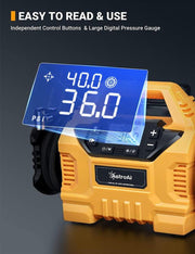 Astroai Cordless Tire Inflator Portable Air Compressor for Car 160PSI with HD Screen, 3 Power Sources & Dual Powerful Motors, Heavy Duty Air Pump Inflation/Deflation Father Day Gifts - Lacatang Shop
