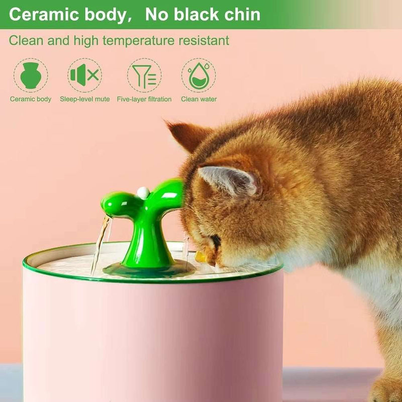 Automatic Ceramic Cat Water Fountain - 1.5L Pet Dispenser - Lacatang Shop