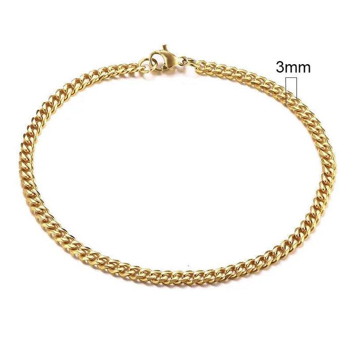 Vnox 3-11mm Chunky Miami Curb Chain Bracelet for Men, Stainless Steel Cuban Link Chain Wristband Classic Punk Heavy Male Jewelry - Lacatang Shop