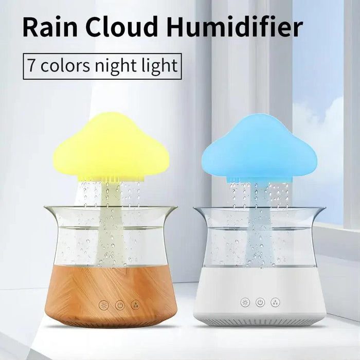 Relax Cloud Rain Diffuser: Ultrasonic Aromatherapy Humidifier with Colorful Lamp - Lacatang Shop