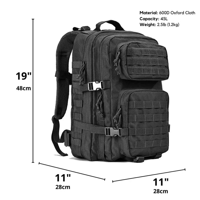 Tactical 45L Molle Rucksack Backpack Tactical 45L Molle Rucksack Backpack - Lacatang Shop Backpacks Black Lavender Lacatang Shop 