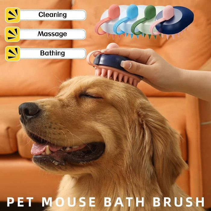 Soft Silicone Pets Hair Remover Comb Handheld Bath Shower Hair Shampoo Massage Brush For Dogs Cats Cleaning Tools Pet Products - Lacatang Shop