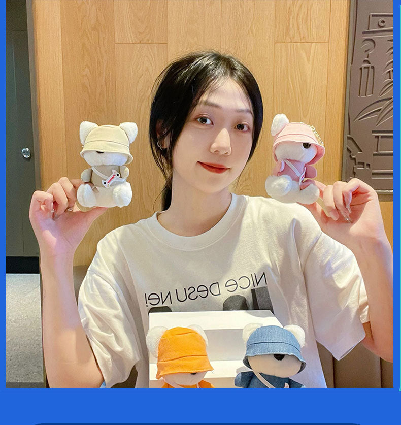 Puppy Plush Doll Keychain Pendant Female Backpack Bag Charm