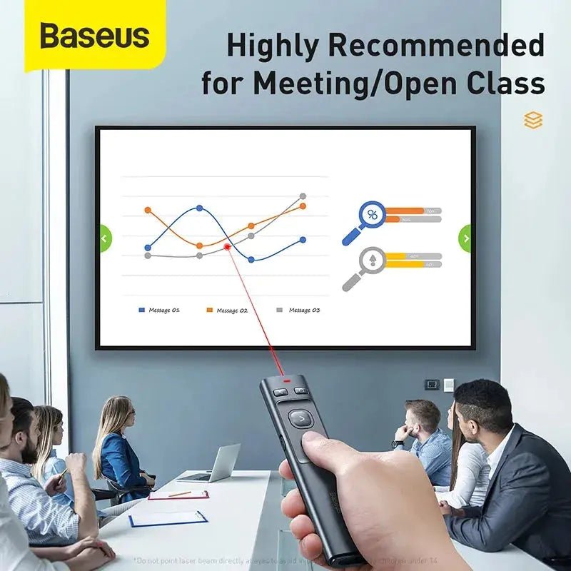 Baseus Wireless Presenter Pen 2.4Ghz USB C Adapter Handheld Remote Control Pointer Red Pen PPT Power Point Presentation Pointer - Lacatang Shop
