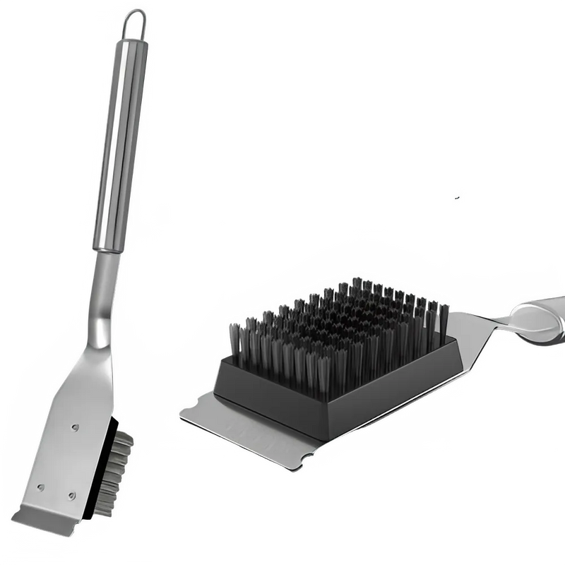 YANBIGUO Replaceable Cleaning Grill Brush Head with Scraper, Wire BBQ Grill Brush for Outdoor Use, Safe Cleaner Camping Accessories