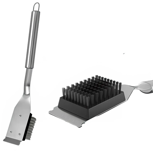 YANBIGUO Replaceable Cleaning Grill Brush Head with Scraper, Wire BBQ Grill Brush for Outdoor Use, Safe Cleaner Camping Accessories
