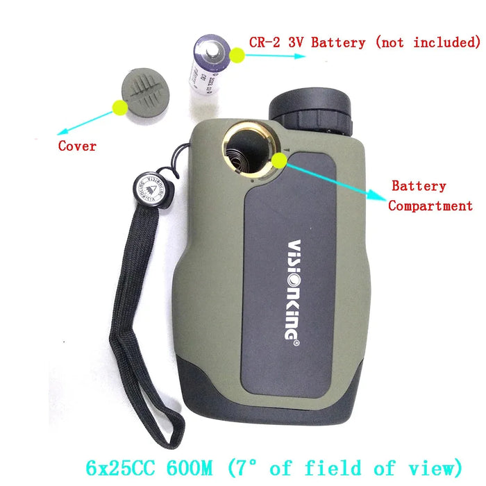 Visionking Golf 6X25 Laser Rangefinder Multifunctional High Angle 600m Distance Meter Measurement For Tactical Hunting HD Optics