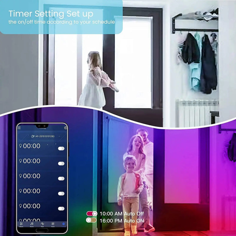 Professional Title: "50ft Bluetooth LED Strip Lights with Color Changing, Music Sync, and Dual Control Options" Professional Title: "50ft Bluetooth LED Strip Lights with Color   AliExpress Lacatang Shop 