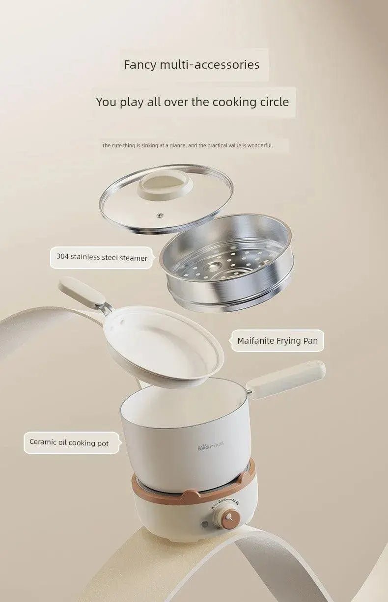 Bear Split Electric Caldron Dormitory Students Pot For Home Multi - Functional Milk Pot Cooking Noodle Pot Small Electric Pot Electric Food Warmer - Lacatang Shop