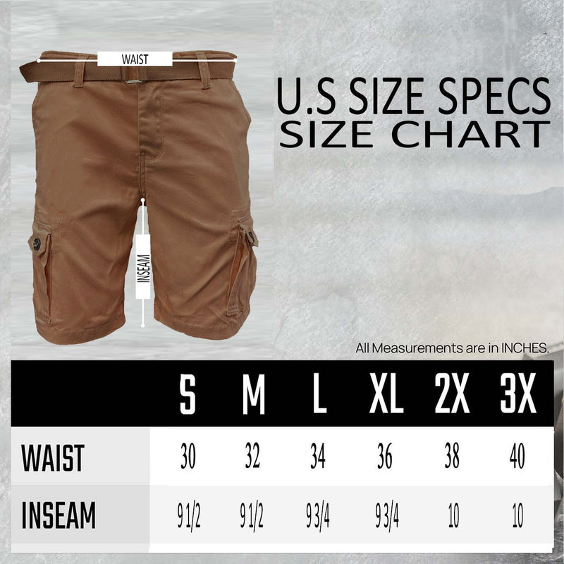 Belted Cargo Shorts for Men - Lacatang Shop