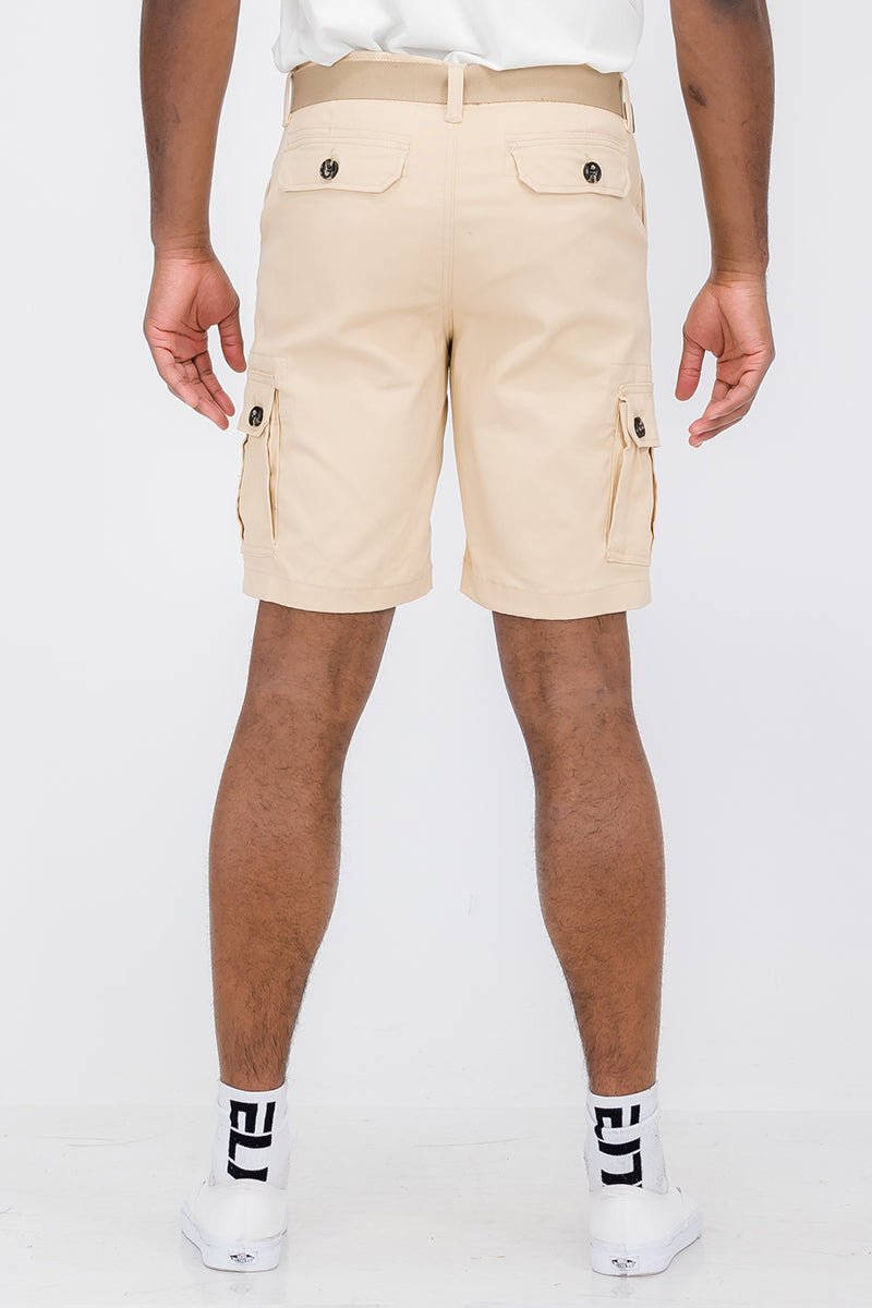 Belted Cargo Shorts for Men - Lacatang Shop