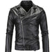 Ninja Stealth Black Mens Faux Leather Biker Jacket - Lacatang Shop