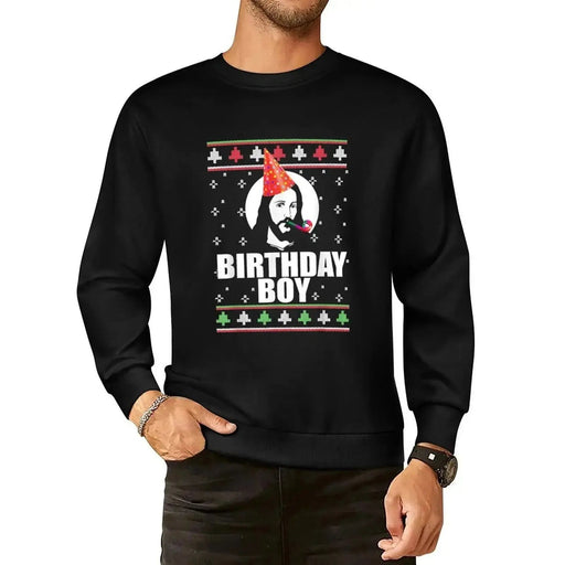 BIRTHDAY BOY JESUS Funny Ugly Christmas Sweater Design Xmas Pullover Hoodie male clothes new in hoodies & sweatshirts - Lacatang Shop