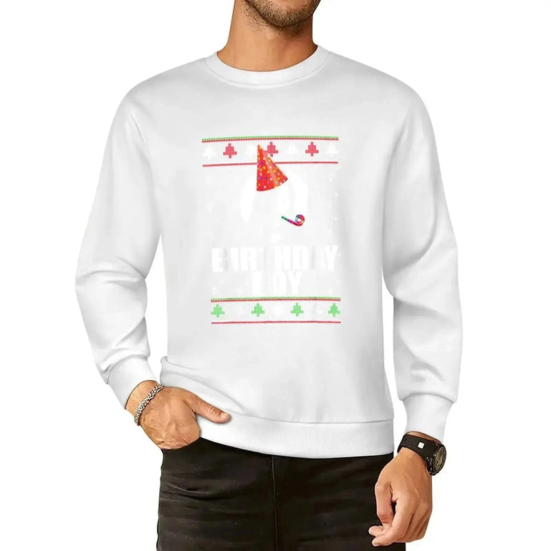 BIRTHDAY BOY JESUS Funny Ugly Christmas Sweater Design Xmas Pullover Hoodie male clothes new in hoodies & sweatshirts - Lacatang Shop