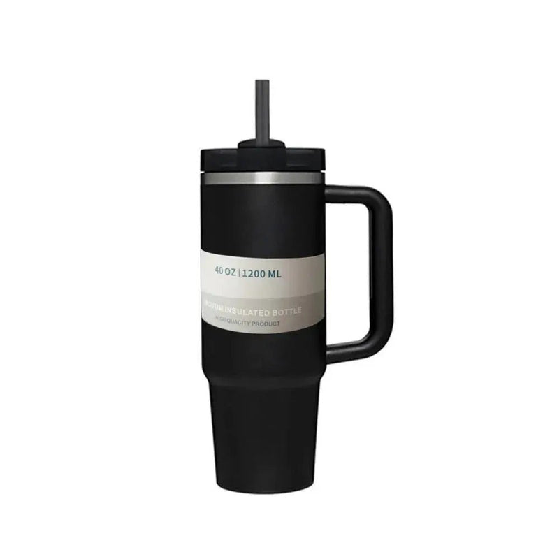 Brand 40 Oz Tumbler With Lids And Straws Handle Straw Stainless Steel Vacuum Insulated Iced Coffee Mugs Thermal Cups for Car - Lacatang Shop