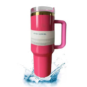 Brand 40 Oz Tumbler With Lids And Straws Handle Straw Stainless Steel Vacuum Insulated Iced Coffee Mugs Thermal Cups for Car - Lacatang Shop