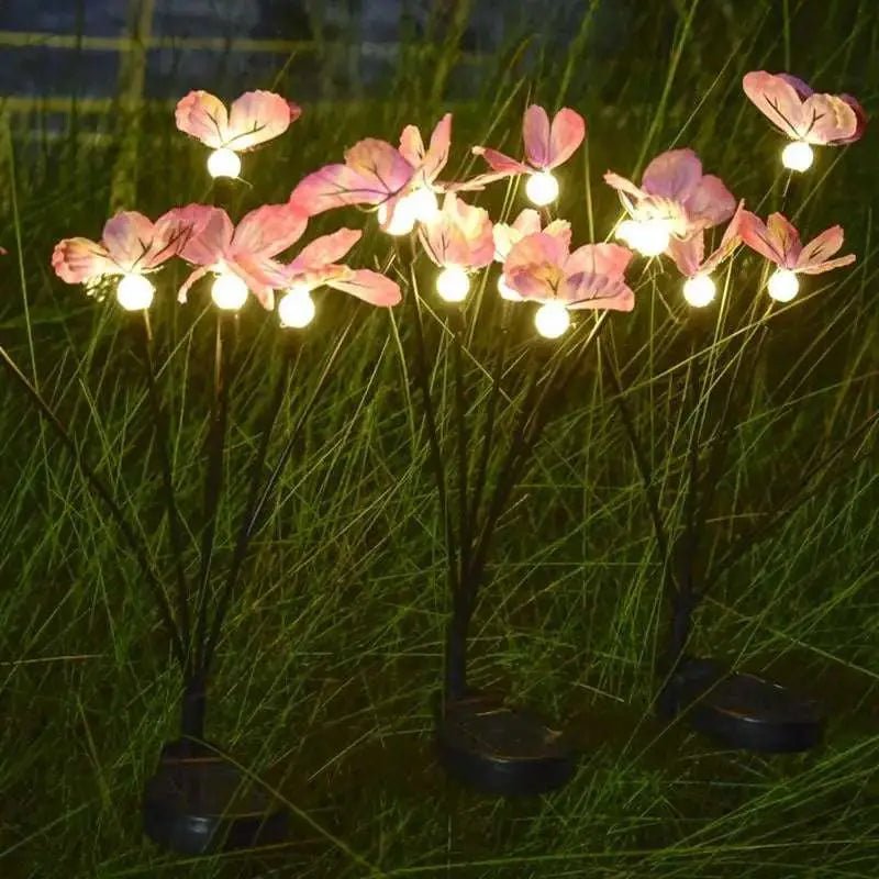 Butterfly Garden Lights 2 Pieces Butterfly Ground Light Lawn Light Butterfly Lamp Solar Power Landscape Light Outdoor 7 Light - Lacatang Shop