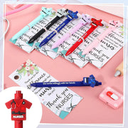 24 Set Nurse Pens Bulk 2026 Nurse Appreciation Gift Cute Medical Themed Cartoon Ballpoint Pens with Inspirational Greeting Cards for Nurse Week Doctor Medical Assistant Healthcare Worker Appreciation Gift CNA Week Supplies