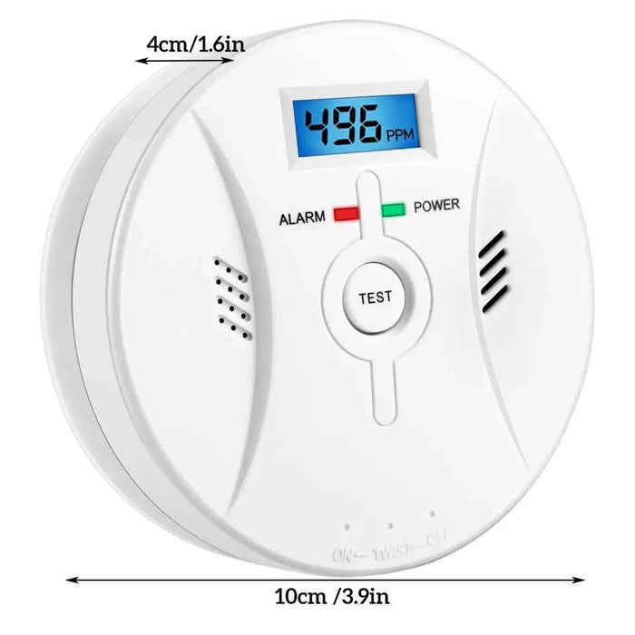 CO PPM Detector Warning Siren Alarm Carbon Monoxide Detector 85dB Sound with LCD Indicator Safe Sensor Home Security Protection - Lacatang Shop