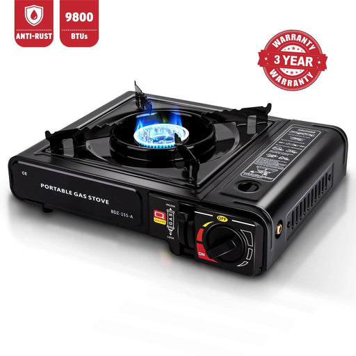 Camping Gas Stove, Butane, Portable Stove for Outdoor Cooking, 9,800 BTU, 3KW Power - Lacatang Shop