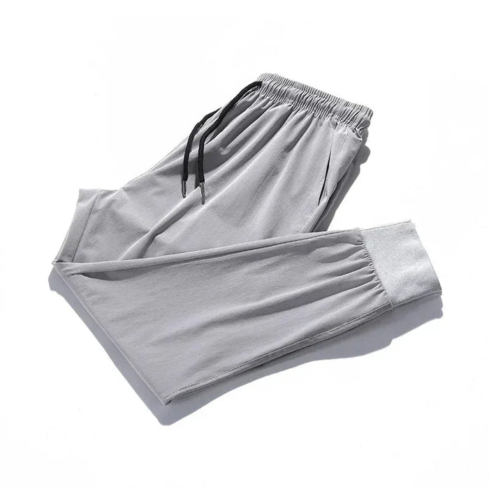 Summer Men Casual Pants Joggers Sweatpants Mens Solid Color Elastic Waist Trousers Fitness Sportswear Fashion Spring Sweatpants