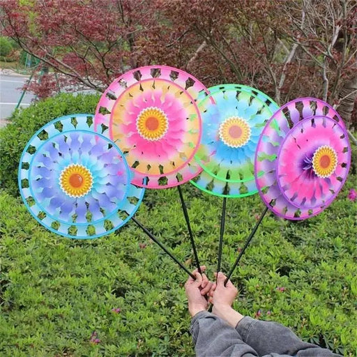 Camping Picnics Windmills Eye Catching Colorful Wind Spinners Suitable for Outdoor Enjoyment Garden Lawn Yard Decoration - Lacatang Shop