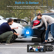 Car Dash Cam with Front and Rear Camera, 1 Count Car Dashboard Wide Angle Dash Cam with IR Night Vision, Loop Recording Car Camera with 32GB TF Card - Lacatang Shop