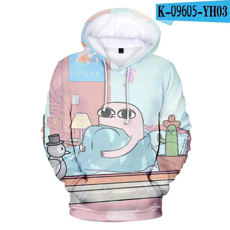 Cartoon Funny Big Eyes Ketnipz 3D Print Oversized Women/Men Hoodie Sweatshirt Harajuku Streetwear Hip Hop Pullover Hooded Jacket - Lacatang Shop