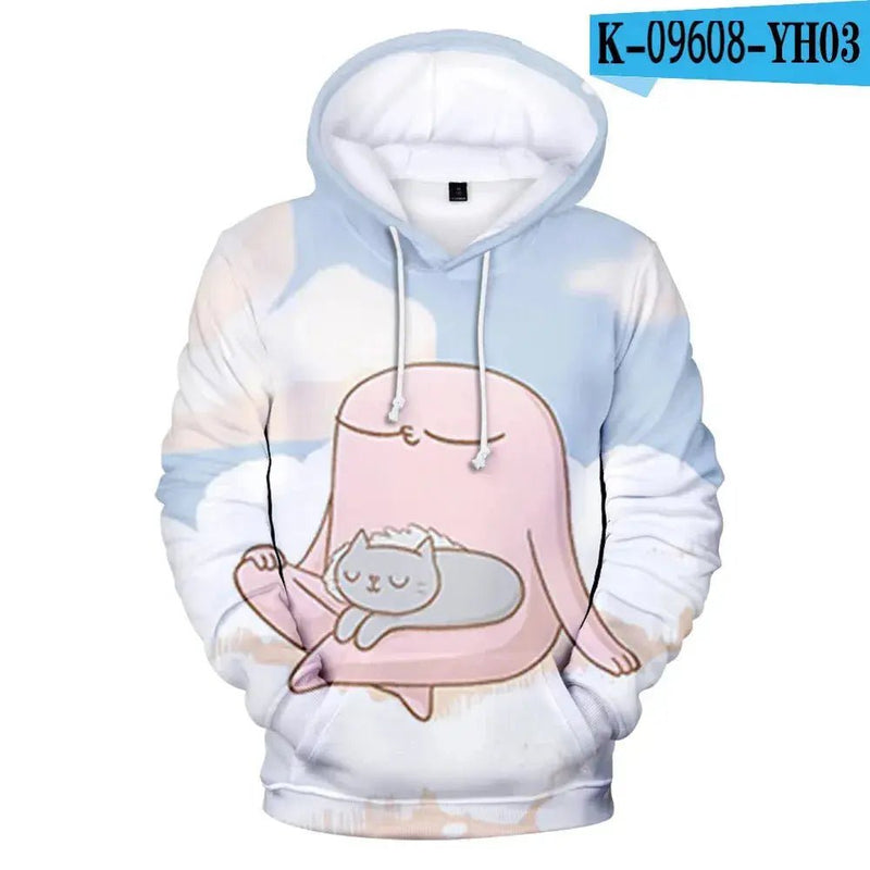 Cartoon Funny Big Eyes Ketnipz 3D Print Oversized Women/Men Hoodie Sweatshirt Harajuku Streetwear Hip Hop Pullover Hooded Jacket - Lacatang Shop