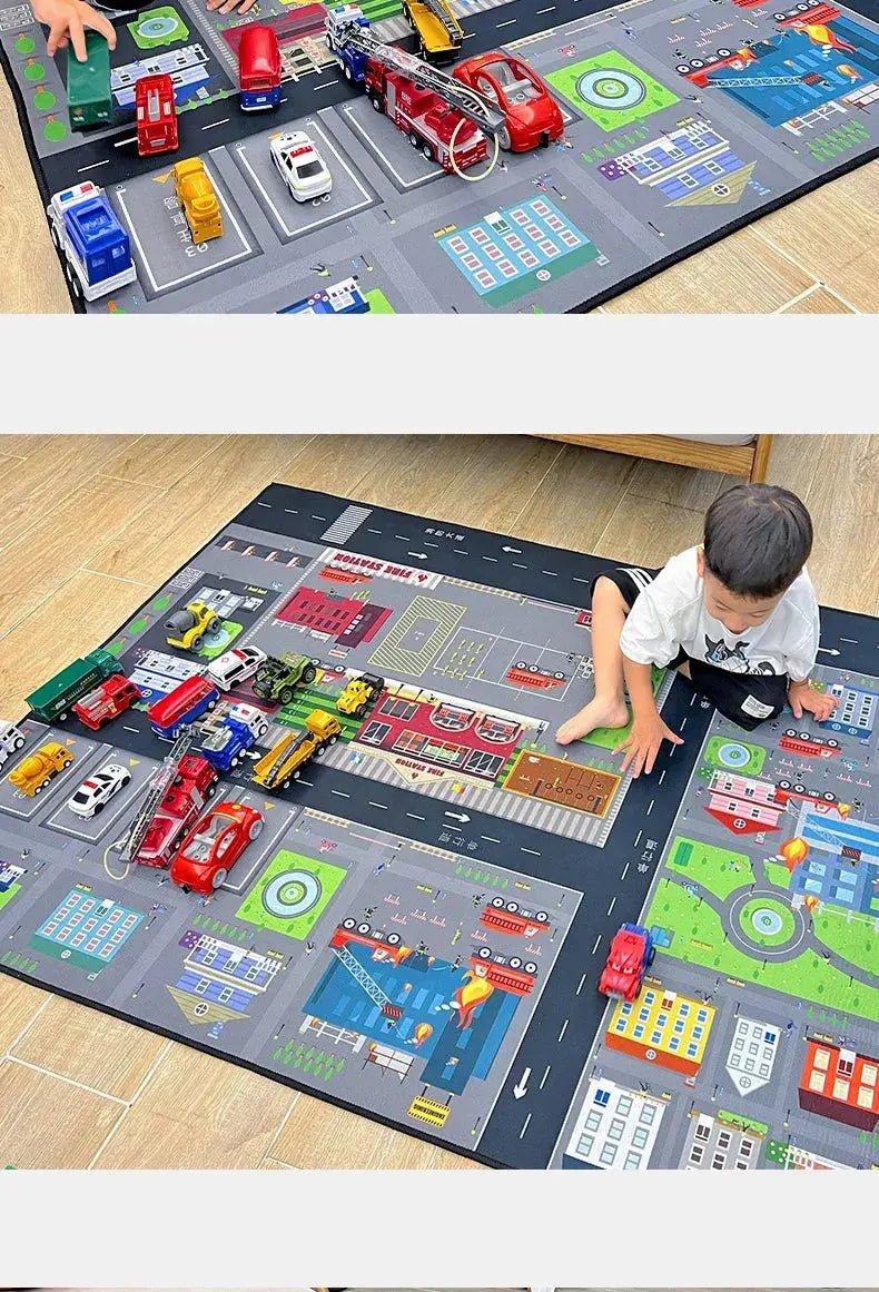 Cartoon - Themed Thick Baby Crawling and Reading Mat - Soft Drop - Resistant Playground Carpet for Kids - Lacatang Shop