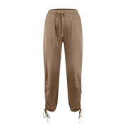 Casual Trousers For Womens Soild Harlan Pants Baggy Women'S Slacks Thin Summer Streetwear With· Hem Drawstring Ropa De Mujer - Lacatang Shop