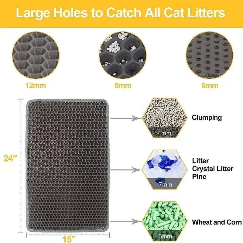 Cat Litter Mat Pet Toilet Waterproof Double Layer Pet Litter Box Mat Nonslip Sand Cat Washable Mat Clean Pad Pet Clean Supplies - Lacatang Shop