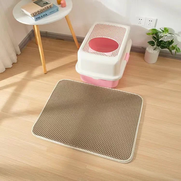 Cat Litter Mat With Gift Double Layer Waterproof Pet Litter Box Mat Non - slip Sand Cat Pad Washable Bed Mat Clean Pad Products - Lacatang Shop