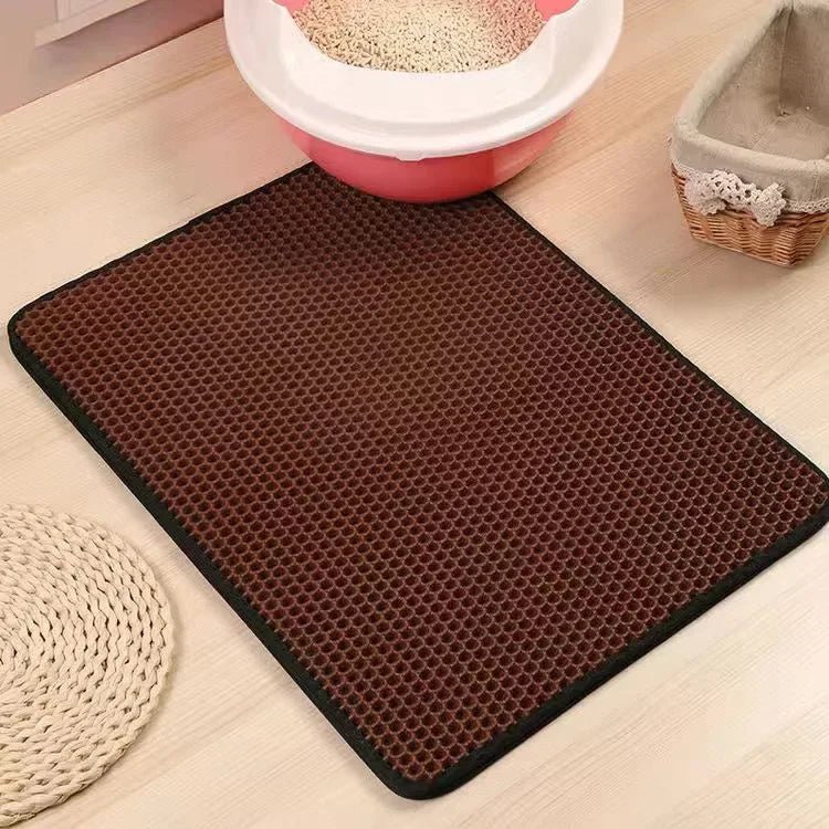 Cat Litter Mat With Gift Double Layer Waterproof Pet Litter Box Mat Non - slip Sand Cat Pad Washable Bed Mat Clean Pad Products - Lacatang Shop