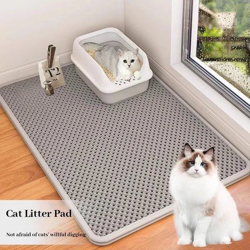 Cats Litter Mat Double Layer EVA Cat Litter Pad Large Hole Anti - Slip Sand Bowl Filter Mat Sandbox Mat for Cat Cats Accessories - Lacatang Shop
