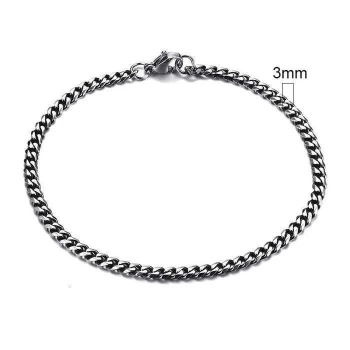 Vnox 3-11mm Chunky Miami Curb Chain Bracelet for Men, Stainless Steel Cuban Link Chain Wristband Classic Punk Heavy Male Jewelry - Lacatang Shop