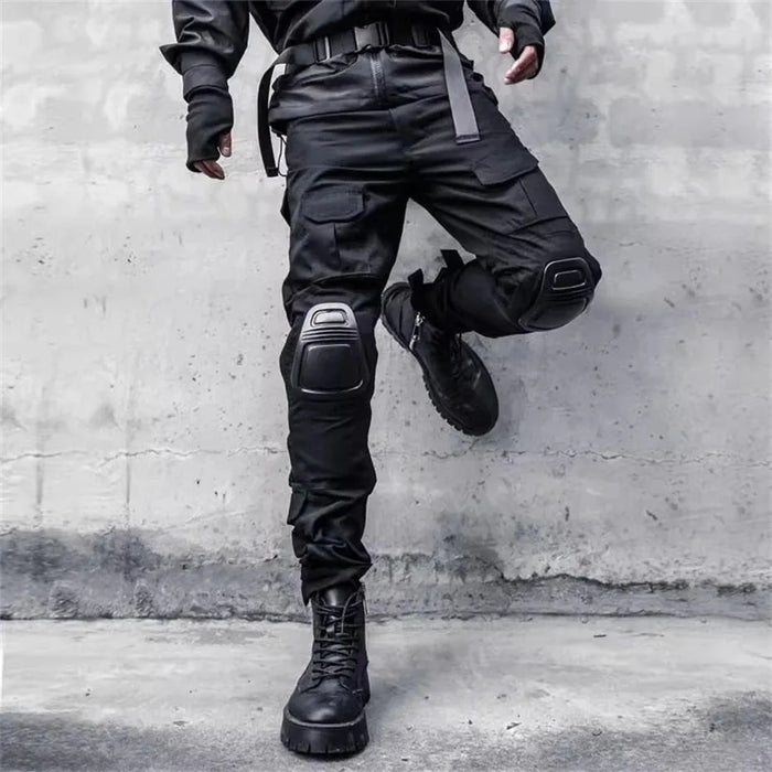 Functional Tactical Motorcycle Pants 2025 Spring Waterproof Cargo Joggers Trousers Men Knee Pad Design Streetwear Fashion Pant