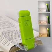 Reading Book Light Portable USB Rechargeable Book Clip Light Bookmark Light Tri Color Warm Eye Protection Adjustable Light