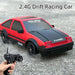 2.4G RC CAR With LED Light 4WD Remote Control Drift Cars Professional Racing Toys GTR Model AE86 for Children Christmas Gifts - Lacatang Shop