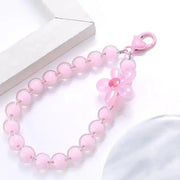 Charm Color Acrylic Mobile Phone Chain Lanyard Fahion Flowers Pendant Sweet Cellphone Chains Anti - Lost Women Jewelry Accessories - Lacatang Shop