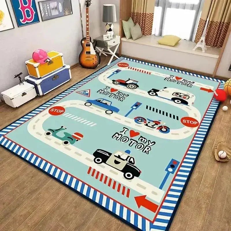 Children's Non - Slip Crawling Carpet for Living Room and Bedroom Decor - Soft Flannel Area Rug - Lacatang Shop