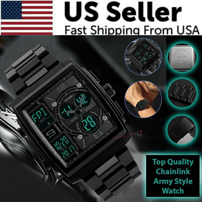 Chronograph Men's Digital Army Military Sport Watch - Rugged & Stylish