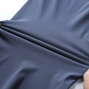 Classic Black High Quality Wrinkle Resistant Ice Silk Short Sleeved T-shirt Men's Summer Lapel Casual Solid Color Tops Polo Men - Lacatang Shop