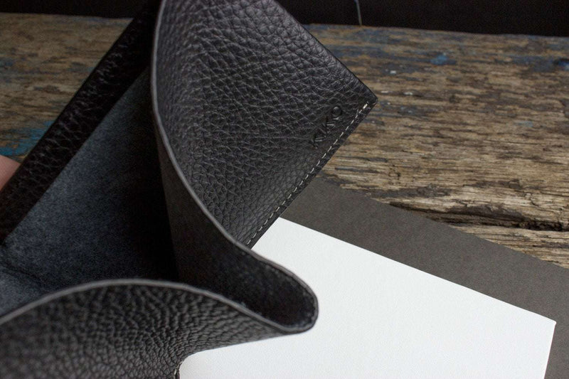 Classic Leather Wallet - Handmade Pebbled Cowhide - Lacatang Shop