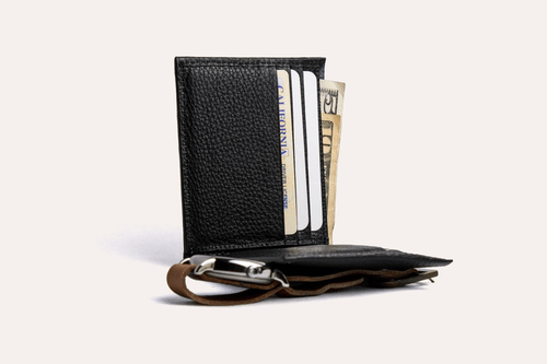 Classic Leather Wallet - Handmade Pebbled Cowhide - Lacatang Shop